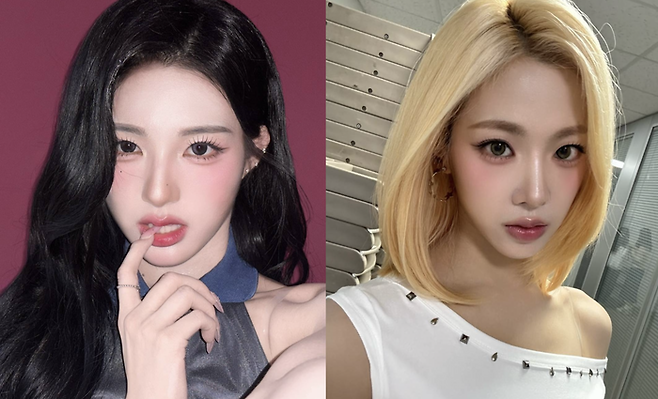 트리플에스 중국인 멤버 신위(왼쪽)와 대만인 멤버 니엔. 트리플에스 인스타그램.