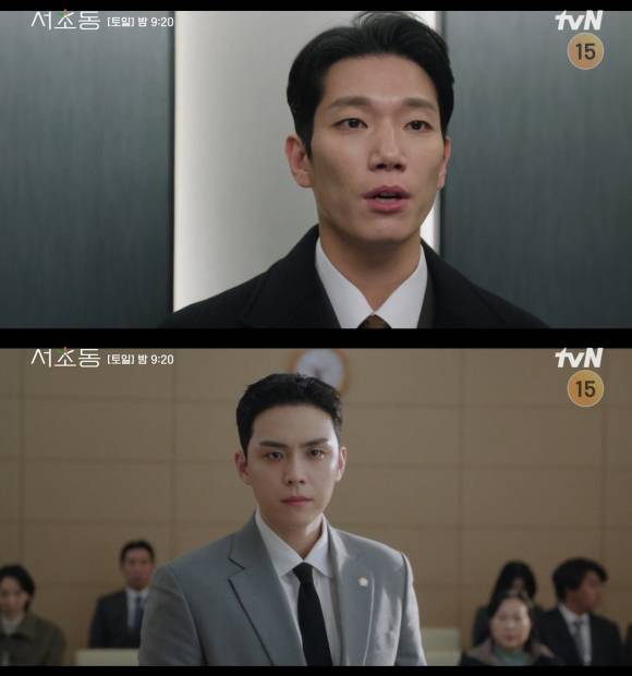 배우 김경남과 김도훈이 tvN 새 토일드라마 '서초동'에 특별출연하며 지원사격에 나섰다. /tvN 방송화면 캡처