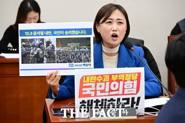 백승아 민주당 원내대변인은 12일 오전 서면 브리핑을 통해 국민의힘과 소속 의원들을 비판했다. /더팩트 DB