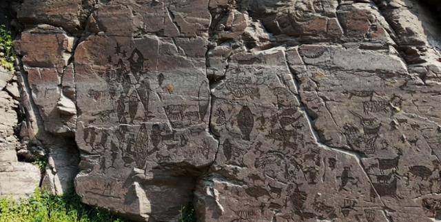 울산 울주군 대곡리 반구대 암각화 모습. 국가유산청 제공