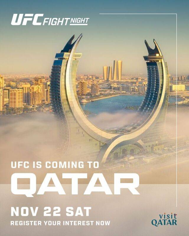 UFC 카타르 대회 포스터. /UFC 제공