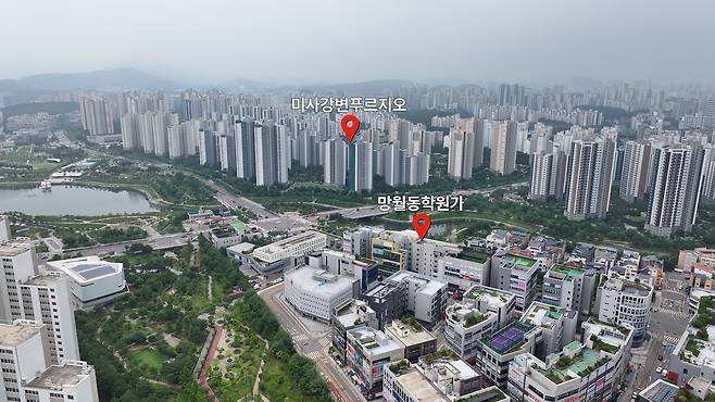 경기도 하남시 망월동 ‘미사강변푸르지오’ 아파트의 모습. 안경찬 PD