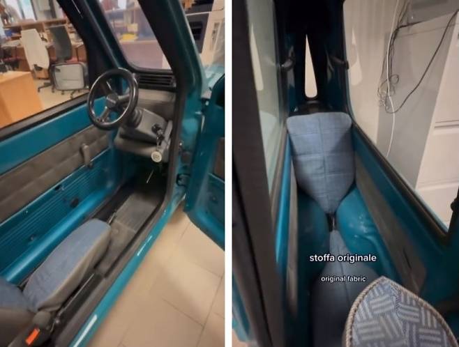 마라치가 개조한 피아트 판다 차량 내부 모습. 틱톡