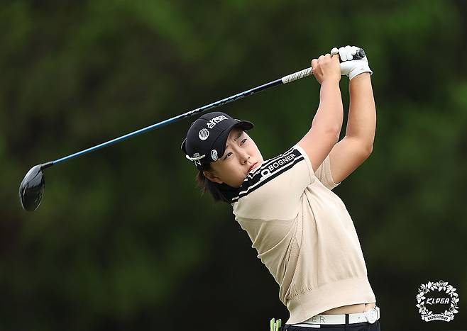 현역시절 티샷하는 김해림 [KLPGA 제공. 재판매 및 DB 금지] photo@yna.co.kr