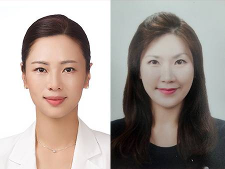 대한항공 김보희 승무원(왼쪽)과&nbsp;구지연 승무원.