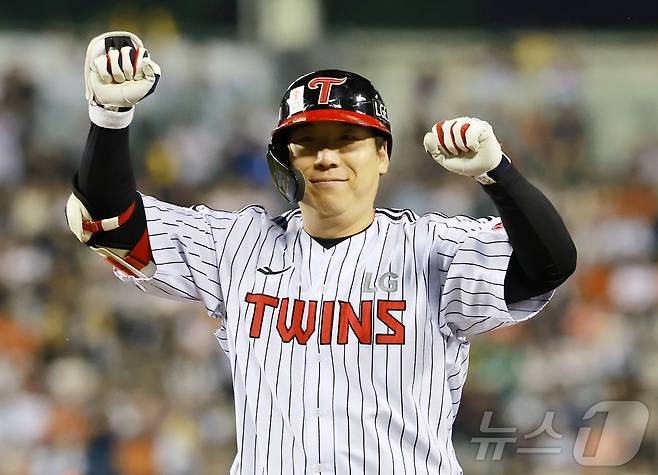 LG 트윈스의 김현수 선수. /뉴스1 ⓒ News1 김진환 기자