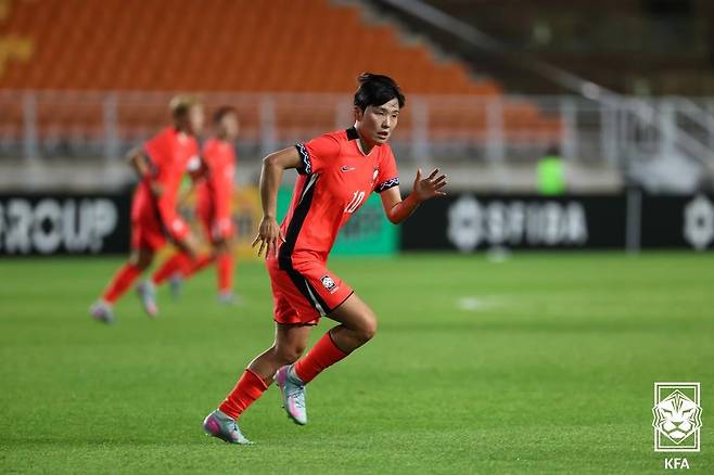 여자 축구대표팀 지소연. (대한축구협회 제공)