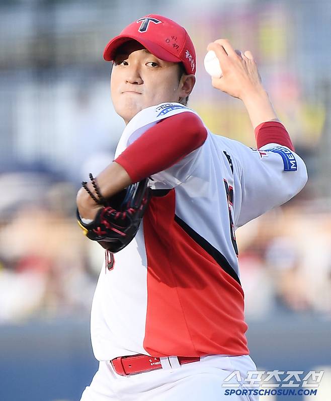 5일 광주 기아 챔피언스필드에서 열린 롯데-KIA전. KIA 선발투수 김도현이 투구하고 있다. 광주=정재근 기자 cjg@sportschosun.com/2025.7.5/