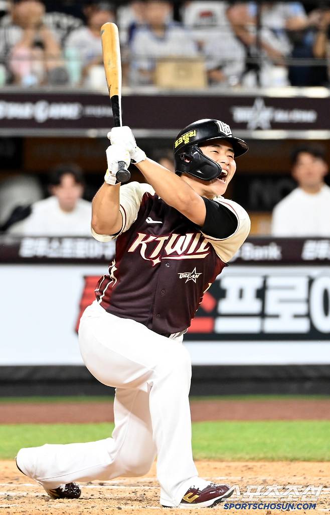 12일 대전 한화생명볼파크에서 열린 2025 KBO 올스타전, 9회초 박영현이 김서현에 삼진을 당하며 아쉬워하고 있다. 대전=허상욱 기자wook@sportschosun.com/2025.07.12/