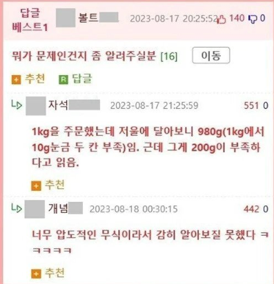 연어 200g이나 덜 와서 화난 사람