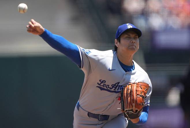 오타니 쇼헤이가 전반기 마지막 등판에서 3이닝을 소화했다. AFP=연합뉴스