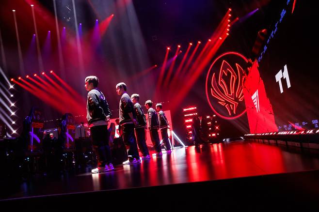 T1 선수단. 라이엇 게임즈 제공