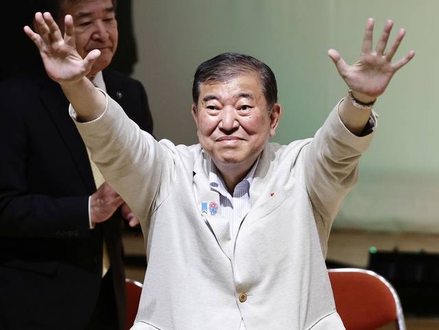 참의원 선거 지원 유세 중인 이시바 시게루 총리. 연합뉴스