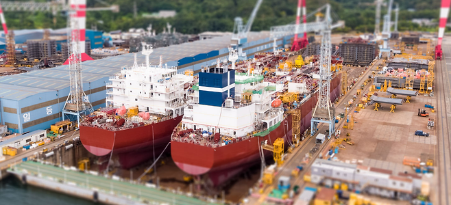 케이조선 조선소 전경. [케이조선 홈페이지 캡쳐]