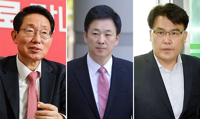 국민의힘 김상훈, 유영하 의원과 이재만 전 자유한국당 최고위원.