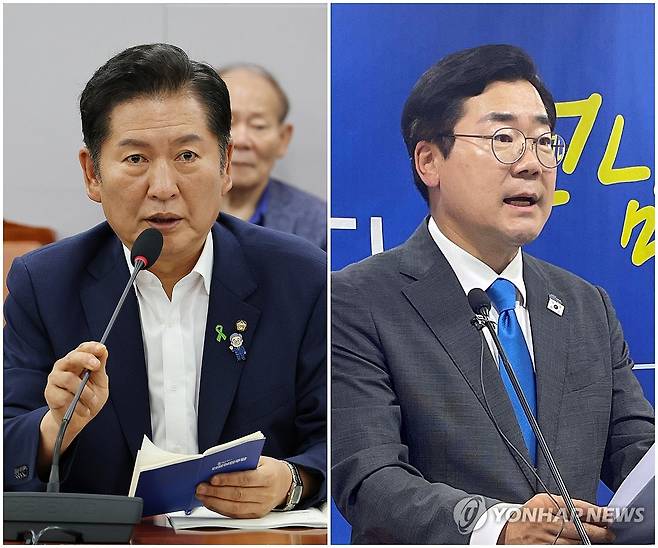 더불어민주당 정청래·박찬대 당 대표 후보 [연합뉴스 자료사진]
