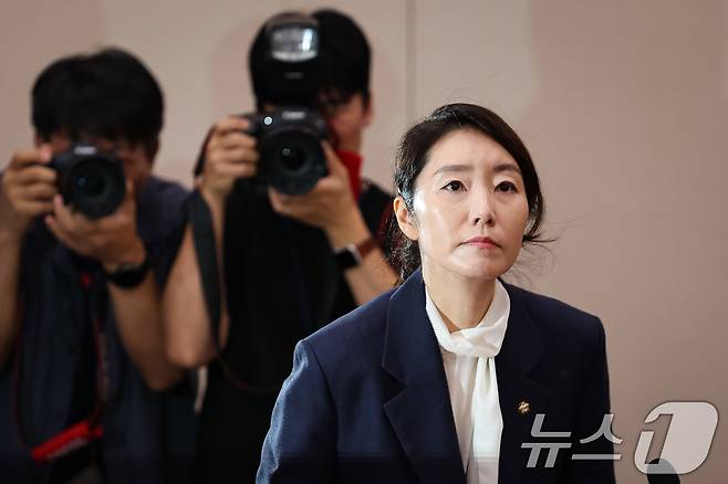 강선우 여성가족부 장관 후보자가 14일 서울 여의도 국회에서 열린 인사청문회에 출석하고 있다. 2025.7.14/뉴스1 ⓒ News1 유승관 기자