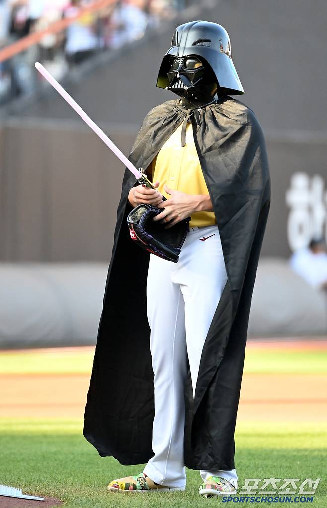 12일 대전 한화생명볼파크에서 열린 2025 KBO 올스타전, 나눔올스타 한화 폰세가 퍼포먼스를 선보이고 있다. 대전=허상욱 기자wook@sportschosun.com/2025.07.12/