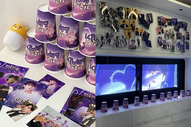 지난 12일과 13일, 서울 마포구 카페 지금에서 그룹 방탄소년단 정국의 테마카페가 열렸다. /팬앤스타