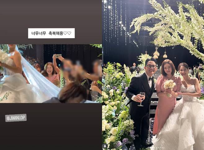 김준호♥김지민 결혼식서 부케 받은 한윤서…“진짜 나만 남았네” (출처: 한윤서 인스타그램)