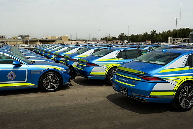 쿠웨이트 내무부 행사 운영용으로 맞춤 제작된 제네시스 G90. /제네시스 제공