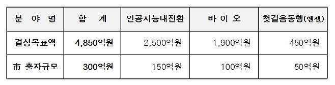'서울 Vision 2030 펀드' 2025년 1차 출자계획