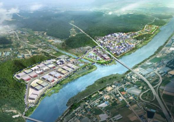 K-water는 소양강 댐의 심층수를 활용해 수열에너지와 데이터센터가 어우러진 클러스터 조성을 통해 물산업 육성 및 지역 균형발전을 도모하고 있다. 수자원공사 제공