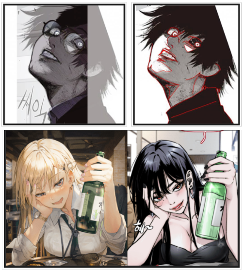 네이버웹툰 ‘윈드브레이커’ 속 일부 트레이싱 장면. [사진 = 온라인 커뮤니티 갈무리]