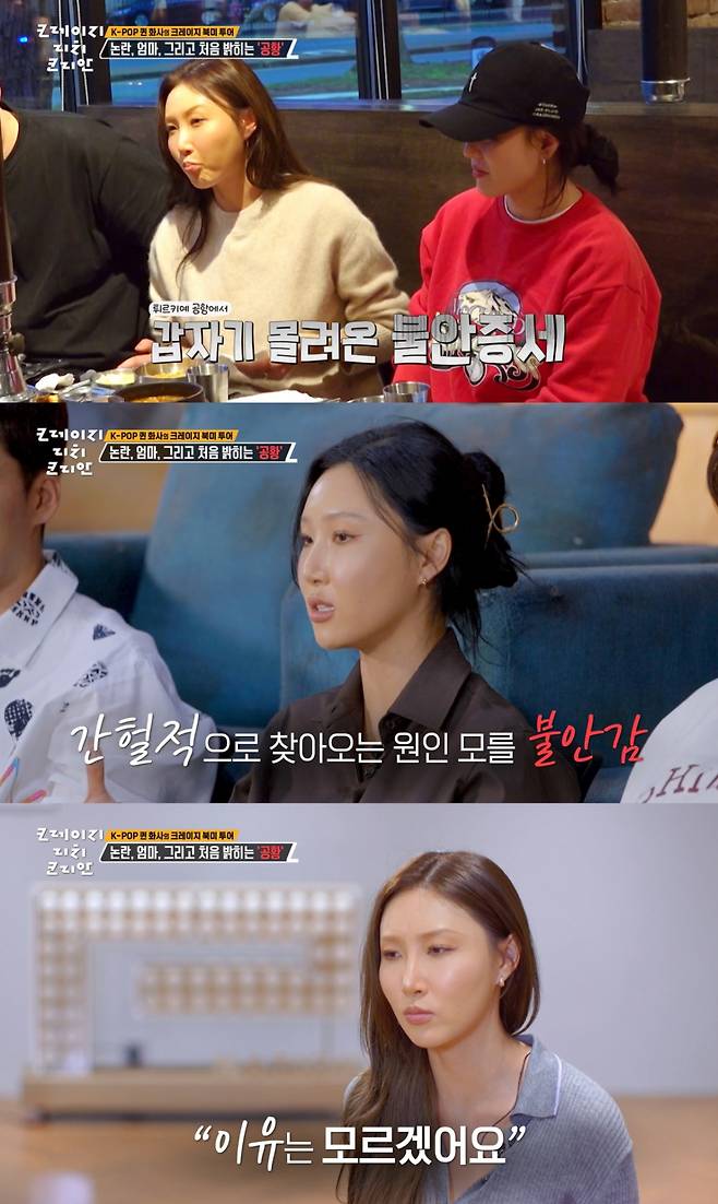 화사가 공황 증세를 앓고 있다고 고백했다. /사진=KBS '크레이지 리치 코리안' 캡처