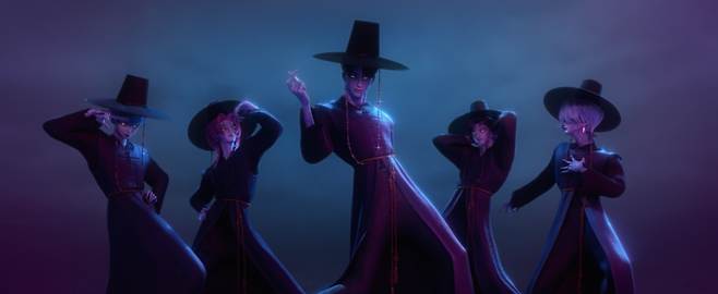 ‘케이팝 데몬 헌터스’에 등장하는 ‘사자보이즈’ [넷플릭스]