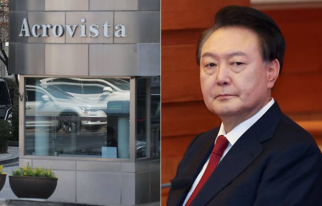 윤석열 전 대통령의 사저인 서울 서초구 아크로비스타. 연합뉴스