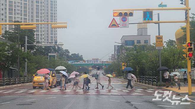 강원 동해안 지역에 심각한 가뭄이 이어지고 있는 가운데 14일 단비가 내리고 있다. 전영래 기자