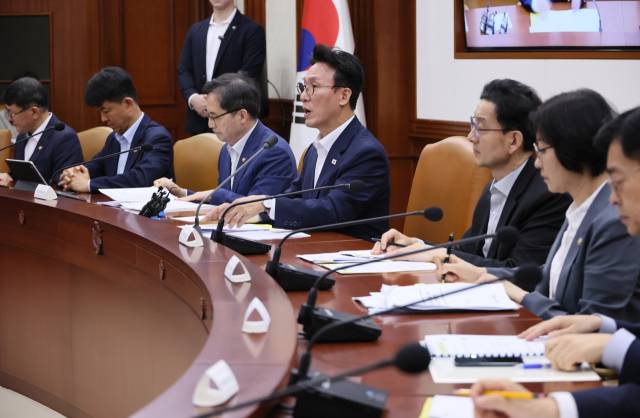 김민석 국무총리가 10일 서울 종로구 정부서울청사에서 열린 국정현안관계장관회의에서 발언하고 있다. 연합뉴스