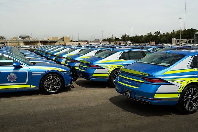 쿠웨이트 내무부 행사 운영용으로 맞춤 제작된 제네시스 G90 [현대차 제공. 재판매 및 DB 금지]