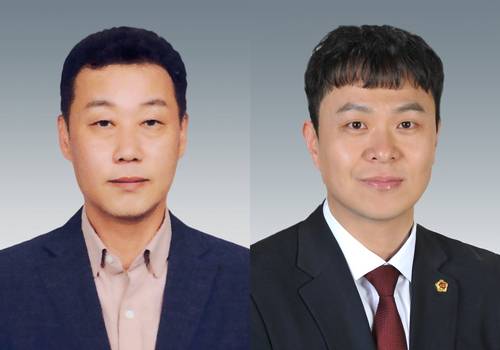 경기도의회 국민의힘 총괄수석부대표 이용호(비례) 의원과 경기도의회 국민의힘 수석대변인 유영일(안양5) 의원. /경기도의회 제공