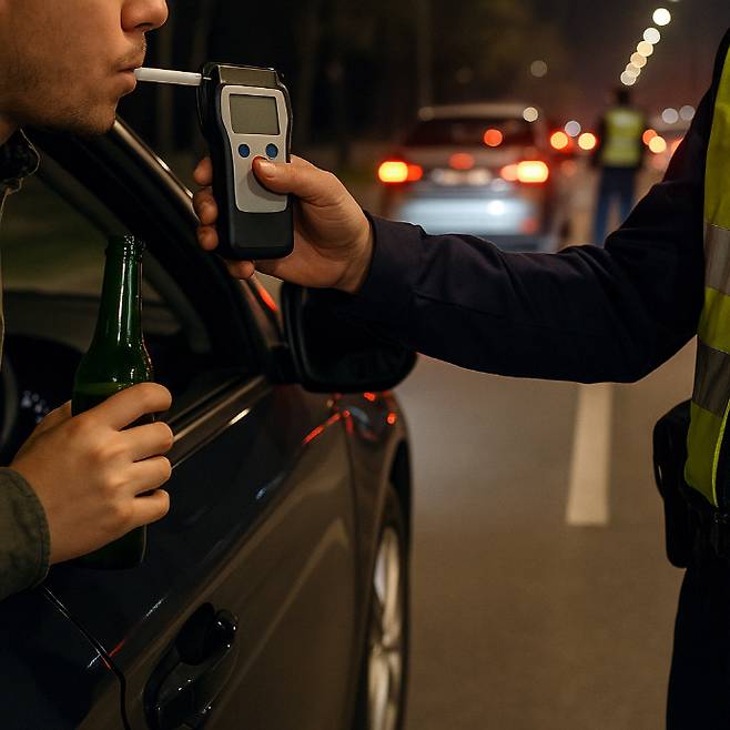 '도로 위 흉기'로 불리는 음주운전이 여전히 교통 안전을 위협하고 있다. 심지어 광주 내에서 적발돤 음주운전자의 절반 가까이는 처벌을 받고도 '음주운전 중독'에서 벗어나지 못하는 것으로 나타나 우려가 커지고 있다. /ChatGPT 생성 이미지