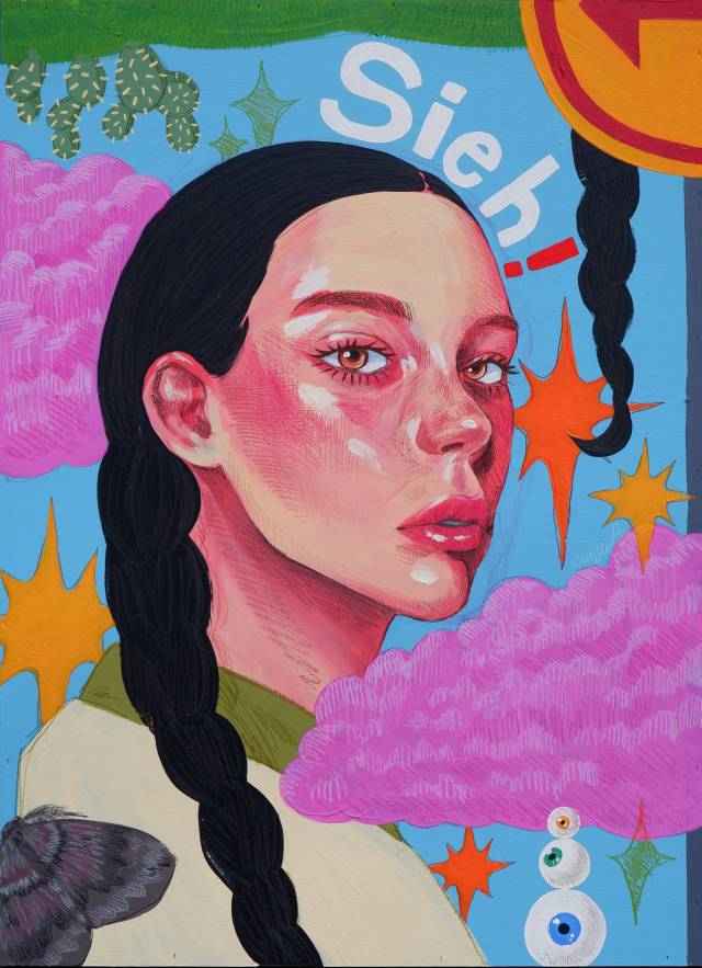 박은수, Stimmt: 맞아, 2025, mixed media on panel, 65.1x90.9cm