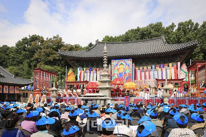 국가무형유산으로 지정된 ‘봉은사 생전예수제’ 전경. (사진=국가유산청)