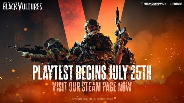 위메이드 첫 PC FPS 블랙 벌처스 프레이 오브 그리드, 스팀 플레이 테스트 일정 공개.