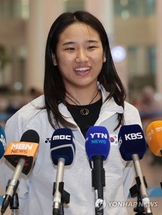 인도네시아오픈 우승 소감 밝히는 안세영 / 사진=연합뉴스