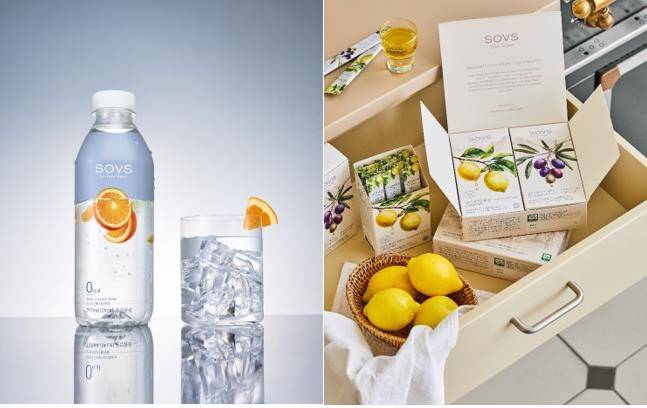 < (왼쪽) 소브스 에센스 워터, (오른쪽) 소브스 옐로우 밸런드 >