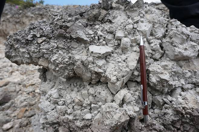 각력암 근경. [국가유산청]