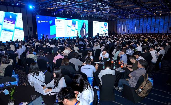 15일 서울 파르나스 호텔에서 개최된 ‘SAP 나우 AI 투어 코리아’ 현장 모습. [SAP 제공]