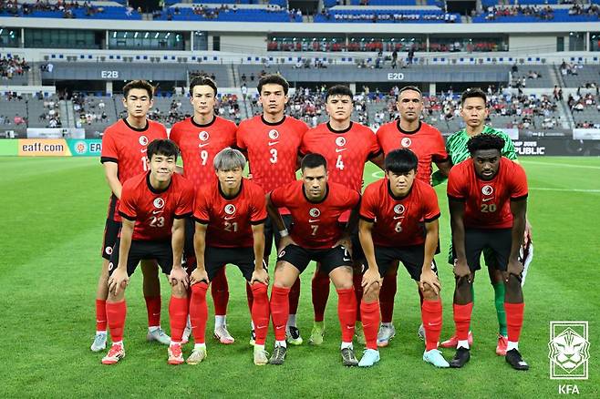 동아시안컵에 참가한 홍콩 축구국가대표팀. /사진=대한축구협회(KFA) 제공