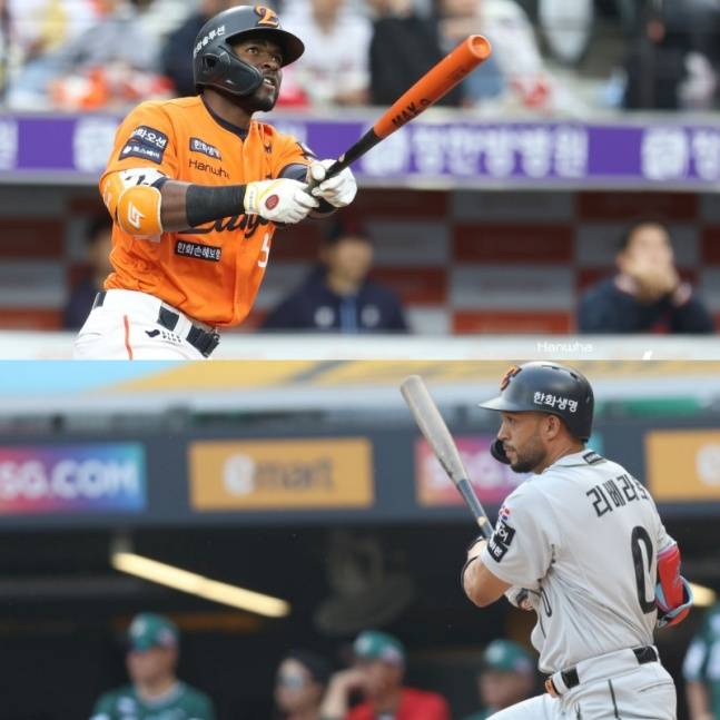 한화 이글스 에스테반 플로리얼(위쪽)과 루이스 리베라토. /사진=한화 이글스 제공