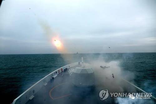 중국 인민해방군 군사훈련 모습 [중국 동부전구사령부 웨이보 캡처. 재판매 및 DB 금지]