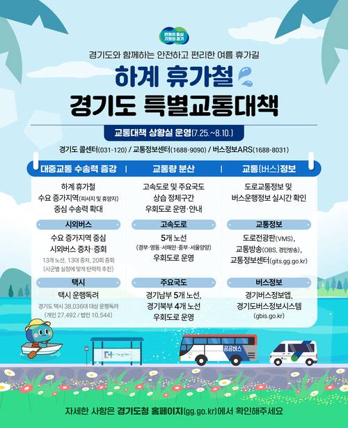 하계 휴가철 경기도 특별교통대책 포스터. /경기도 제공