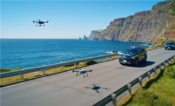 제주자치경찰위원회와 제주자치경찰단은 인공지능 드론 순찰 시스템을 올해 하반기 도입 목표로 개발한다. 사진은 예상도 / 사진=제주자치경찰위원회