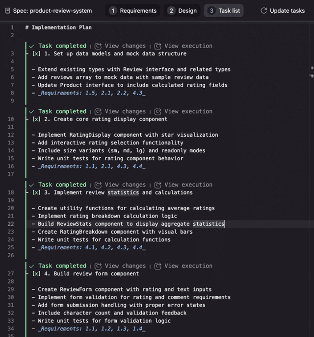 자동 작업 생성부터 테스트, 접근성까지 반영한 키로. (사진=AWS)