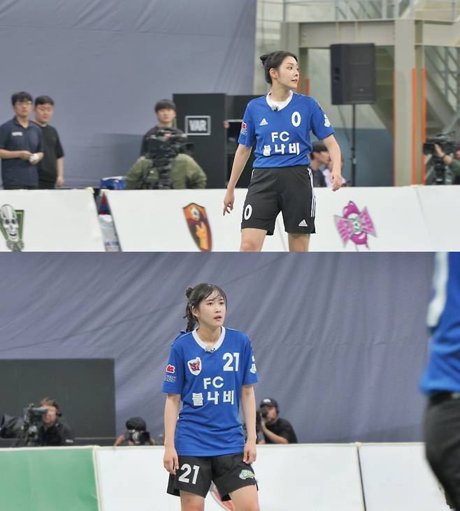 ‘골때리는 그녀들’(골때녀) G리그 4강행 티켓을 놓고 ‘FC구척장신’과 ‘FC불나비’가 맞붙는 두 번째 4강 결정전이 공개될 예정이다. 2년 만에 성사된 두 팀의 리매치로, ‘불나방’ 시절을 거쳐 새롭게 변신한 ‘FC불나비’와 ‘FC구척장신’의 자존심을 건 승부가 펼쳐진다. ‘불나비’는 득점왕을 노리는 강보람을 중심으로 ‘강.한.이’ 트리오가 공격과 수비에서 활발한 움직임을 보일 예정이며, 강보람은 이번 경기에서 해트트릭까지 노리는 강한 의지를 드러냈다. 최진철 감독은 강보람을 미드필더로 내리는 새로운 포지션 변화를 시도하며 더 빠르고 유기적인 공격을 예고했다.&nbsp;